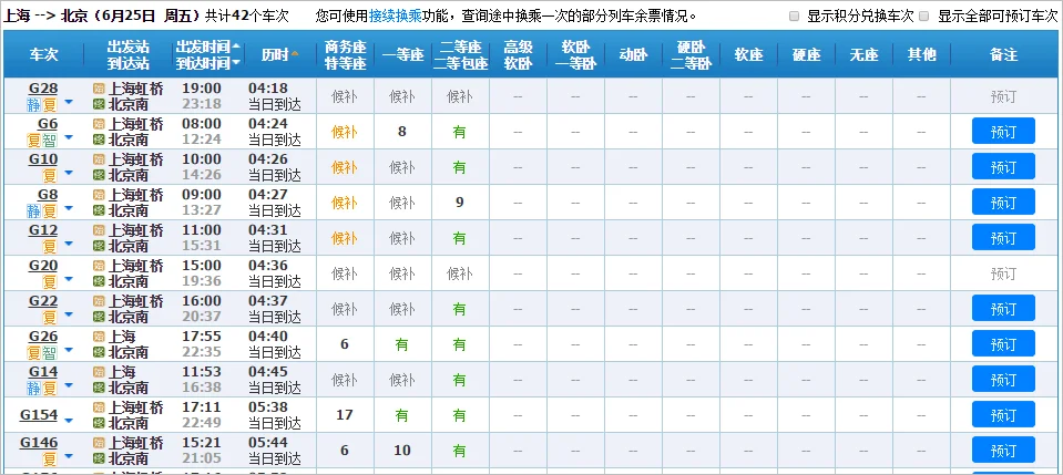 北京到郑州的高铁（高铁2318）7