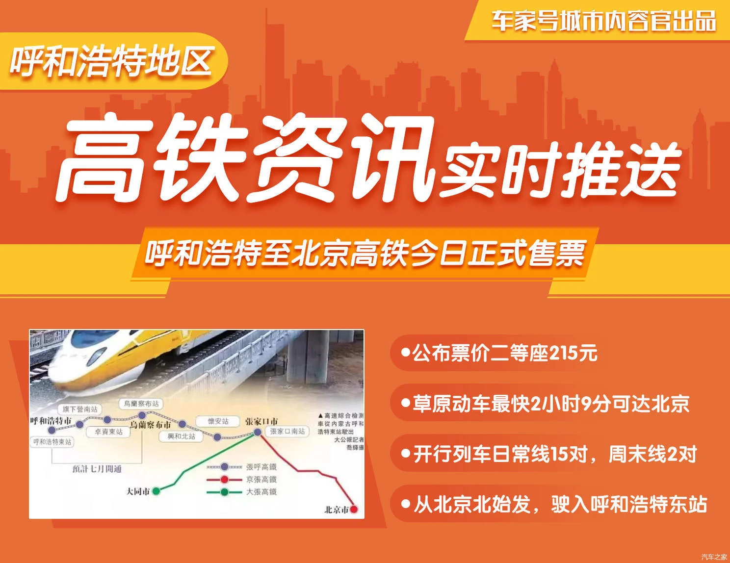 北京到呼和浩特高铁年底就通了到时候会不会连通京沪和京广两条高铁（北京呼和浩特高铁）2