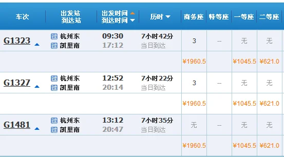 浙江杭州市到贵州省凯里市的高铁要经过哪几个城市(凯里到杭州高铁)3