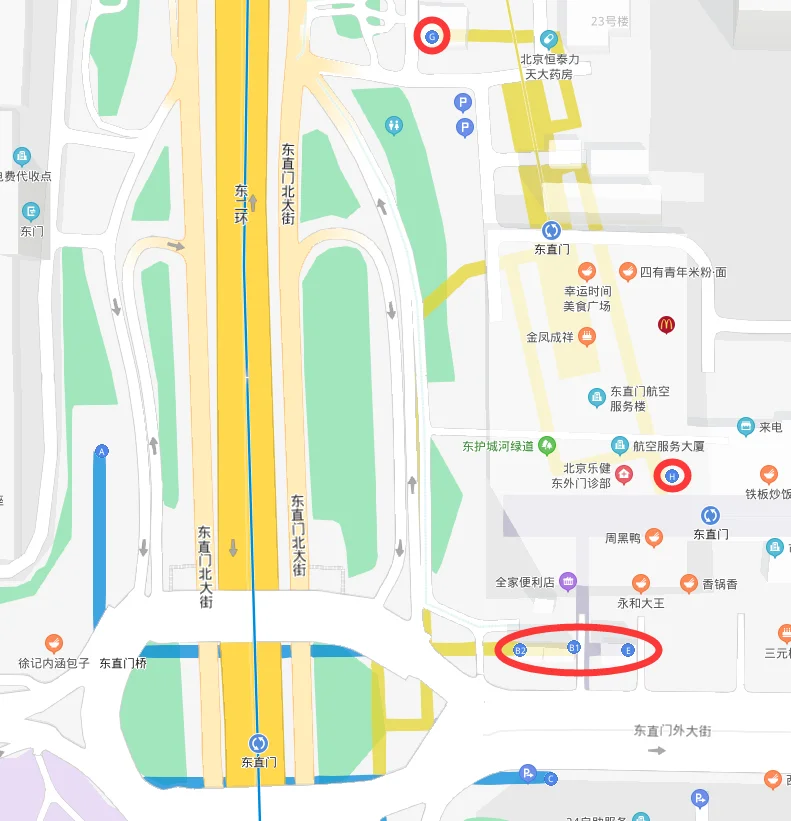 东直门地铁站一共有几个出口分别是哪些 具体一些(地铁二号线东直门站c出口)