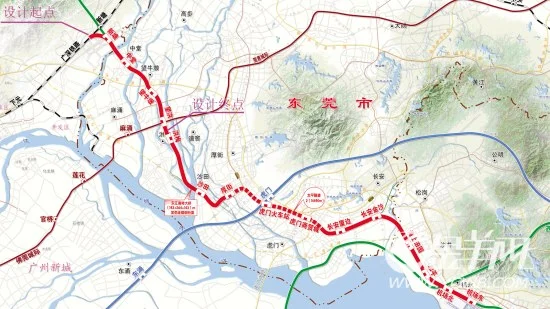穗莞深城际铁路详细的路线分布图（穗莞深城际轨道交通）5