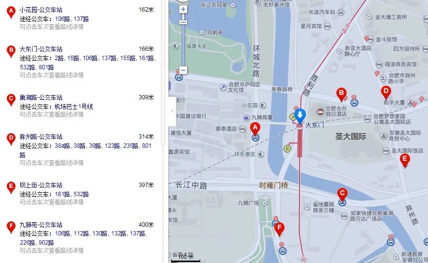 合肥地铁二号线过不过大东门（大东门有地铁站）2