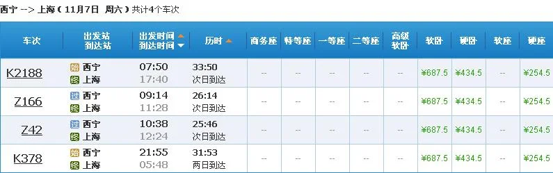 从西宁到上海虹桥乘高铁需多长时间（西宁至上海高铁时刻表）
