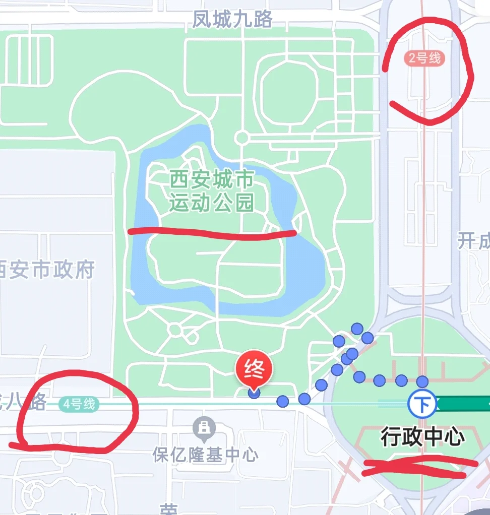 从西安城市运动公园怎么坐地铁到曲江区西北妇女儿童医院(西安运动公园地铁站生活馆)3