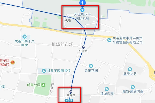 大连地铁2号线早班火车站到机场(大连机场坐二号地铁)3