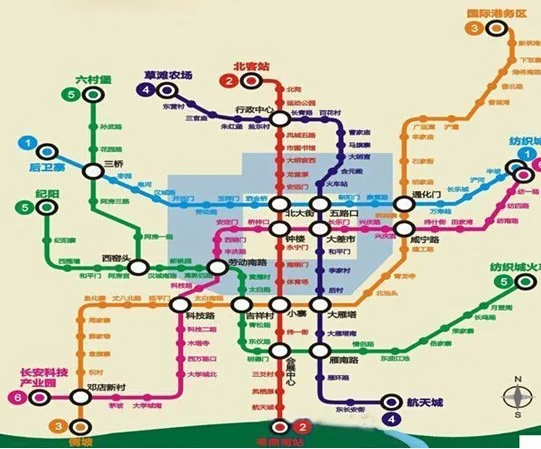 西安地铁二号线倒四号线怎么倒(西安地铁一号线转4号线怎么转)4