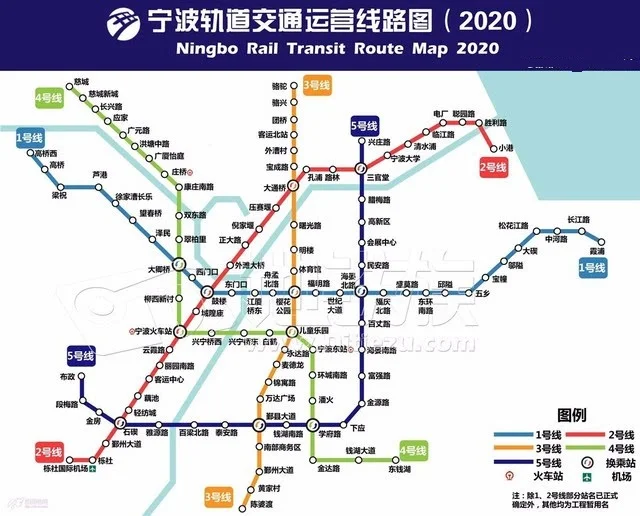 宁波地铁一共有几条线什么时候开工和营运的（宁波市5号线地铁线路图）