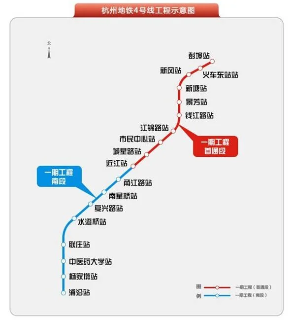 杭州地铁4号线的站点介绍（杭州站有四号线地铁站）