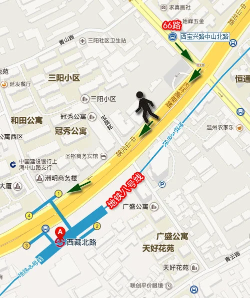 上海地铁8号线示意图是（8号线芦恒路地铁站出口）