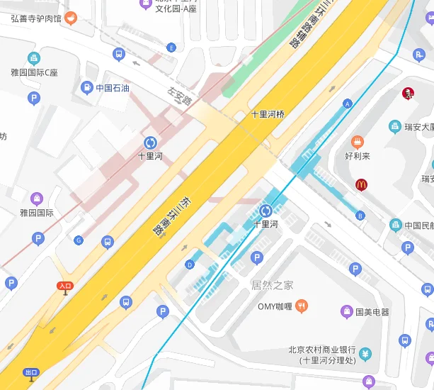十里河地铁站几号线（十里河到清源路地铁站）