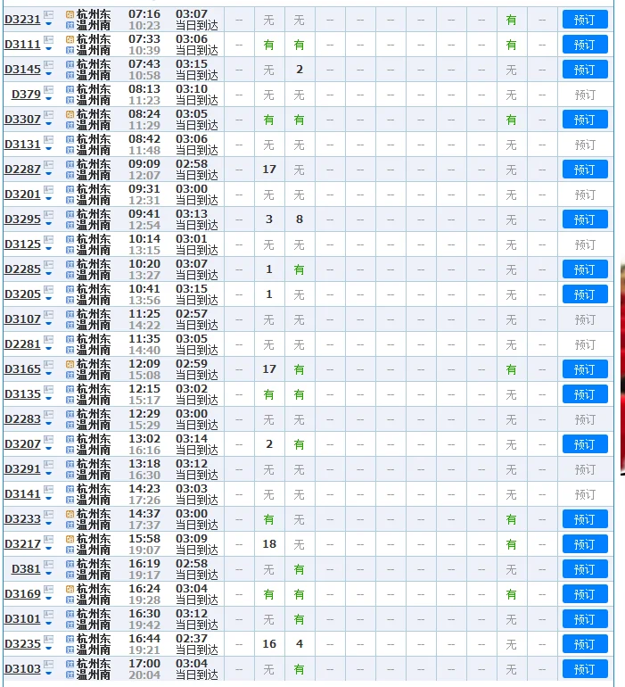 杭州到温州高铁(杭州到温州高铁多少钱)2