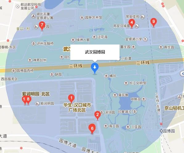武汉地铁6号线园博园北到园博园北门多远（到武汉园博园的地铁）