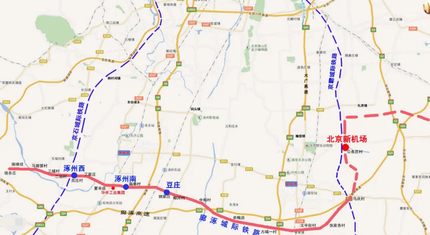 廊涿城际是属于地铁还是高铁（涿城际铁路）