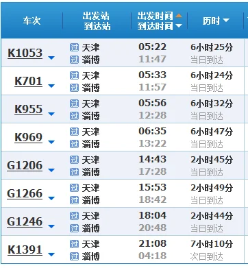 天津至淄博的火车发车时刻表是什么时间(天津至淄博高铁)1