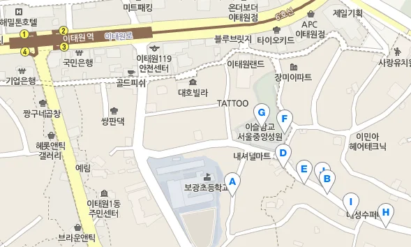 请问在韩国梨泰院到弘大应该坐地铁几号线（梨泰院地铁站）2