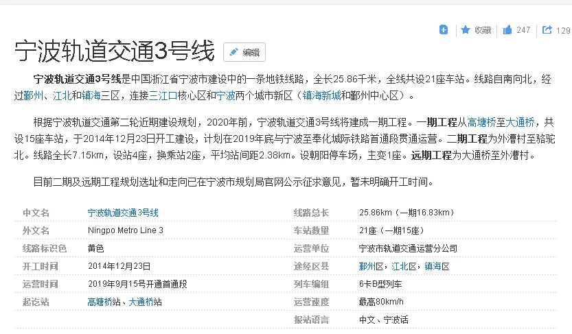 宁波轨道交通3号线的线路站点(宁波地铁3号线上班时间)2