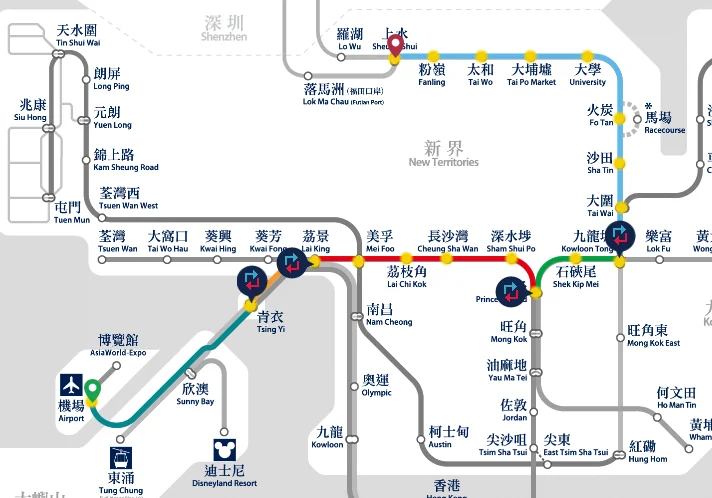 上水地铁站怎么去机场(香港上水广场到机场地铁)1
