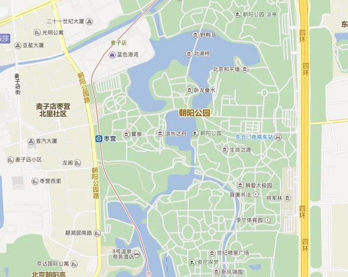地铁14号线枣营站那个口出是蓝色港湾（朝阳公园14号地铁站出口）2