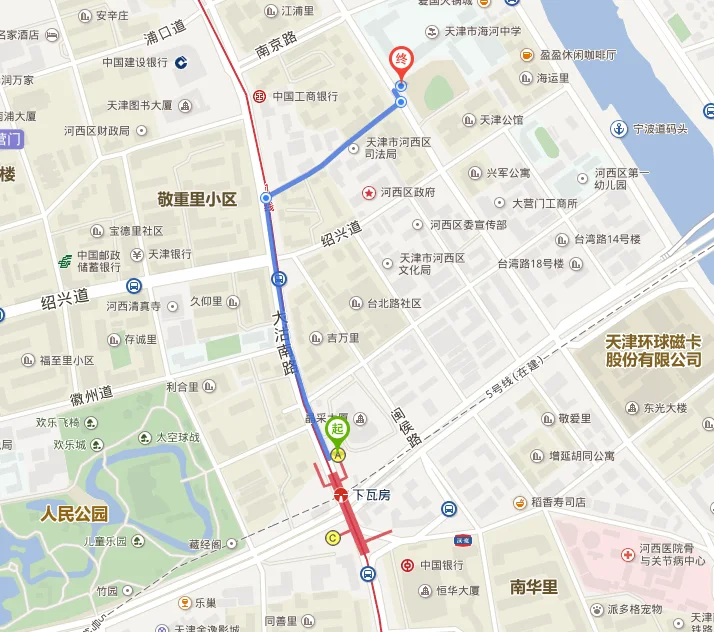 天津地铁二号线各站台位置在哪些地方（天津海河在哪个地铁站）