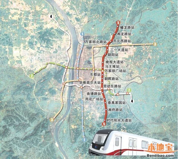 长沙地铁总规划图(长沙轨道交通示意图)2