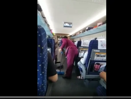 高铁上一位老人故意乱丢瓜子（老人瓜子高铁）