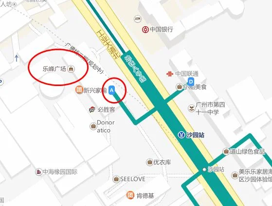 地铁8号线沙园站去宝业路是哪个出口（沙园地铁站出口A）