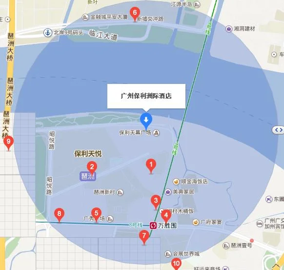 千灯湖地铁站B口到保利洲际酒店怎么走（佛山保利洲际酒店地铁出口）3