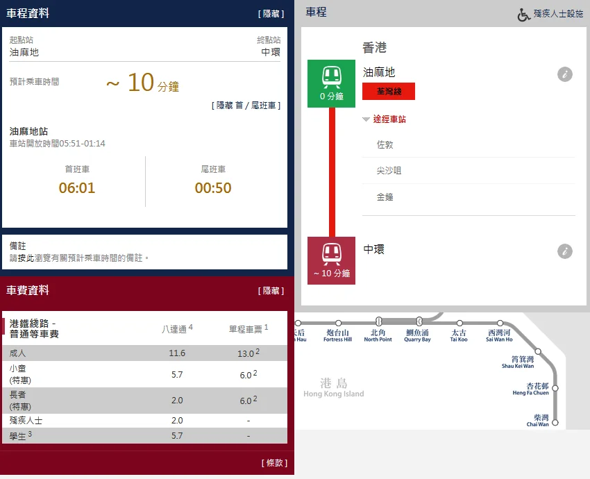香港地铁时刻表是怎样的(油麻地地铁时间)2