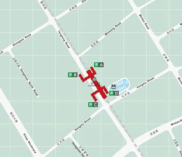 九方坐地铁怎麼坐………(龙华九方是红山地铁站哪个出口)1