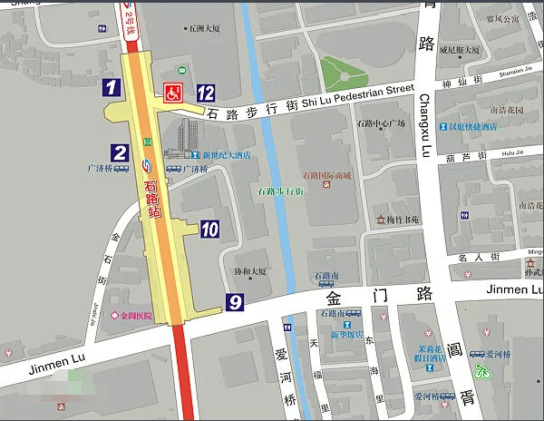 苏州地铁二号线石路站有几个出口 在金门路上的是几号出口(苏州信投大厦地铁出口)1