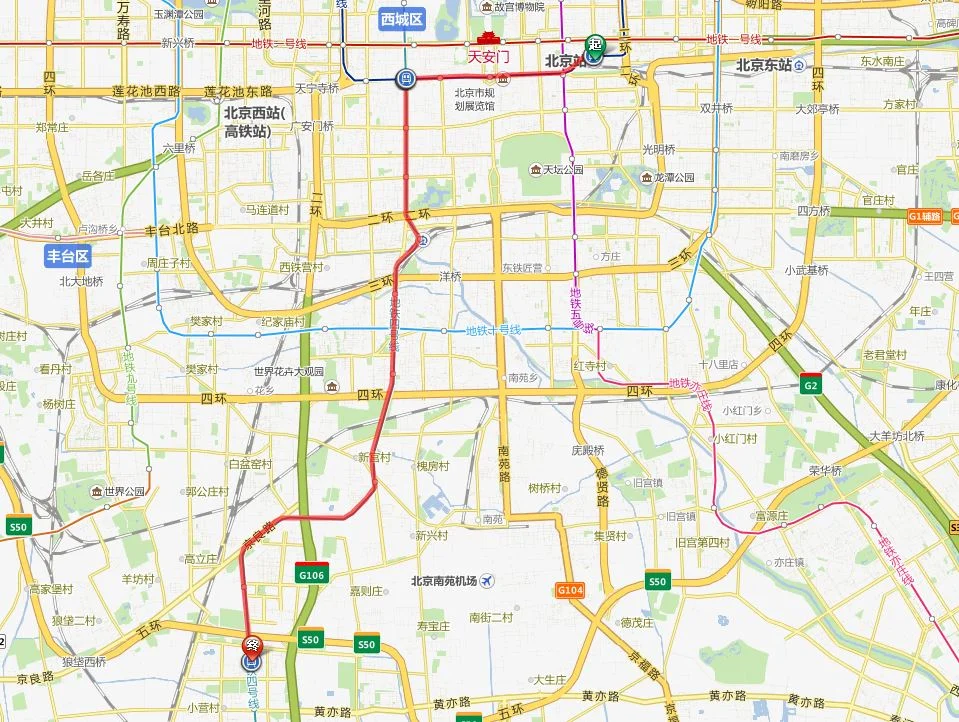 北京地铁四号线包括大兴线各站都属于哪个区啊（北京地铁4号线高米店北站位于几环）