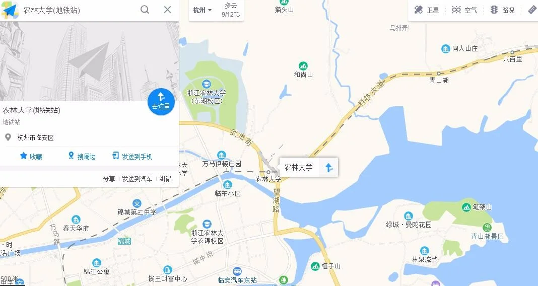 临安地铁16号线经过农林大学是衣锦校区吗（临安地铁站地图）