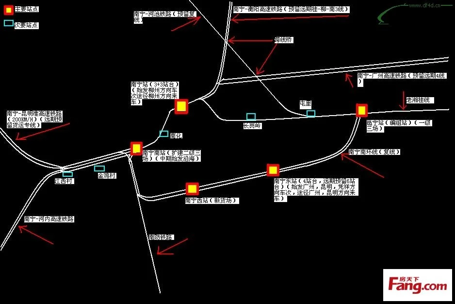 南宁有几个火车站在哪里（南宁铁路线路）