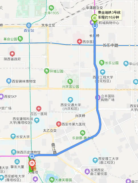 西安地铁三号线胡家庙到82中怎么走(胡家庙地铁至机场)2