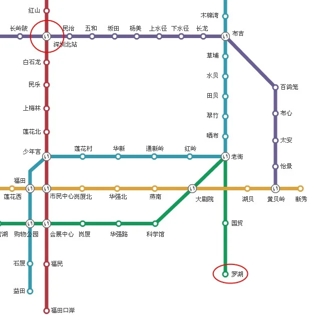 深圳北站到深圳站有地铁吗（深圳火车站去深圳北站坐几号地铁）2