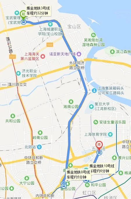 关于如何乘地铁到五角场（上海）（江桥到五角场地铁站）2