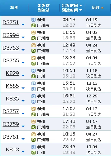 柳州到广州坐动车转轻轨到珠海攻略（广州到柳州地铁）