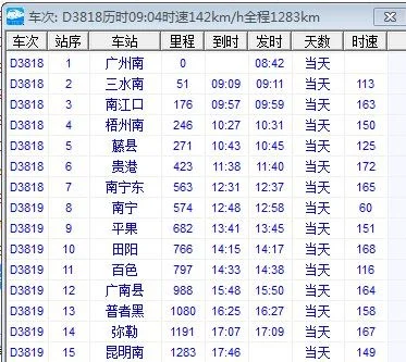 武广高铁列车时刻表（d3838高铁列车时刻表）1