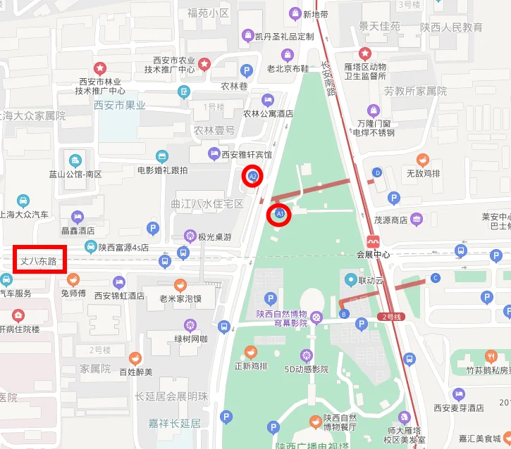 西安地铁丈八东路口是几号线的哪个出口(西安骞柳离地铁口多远)3