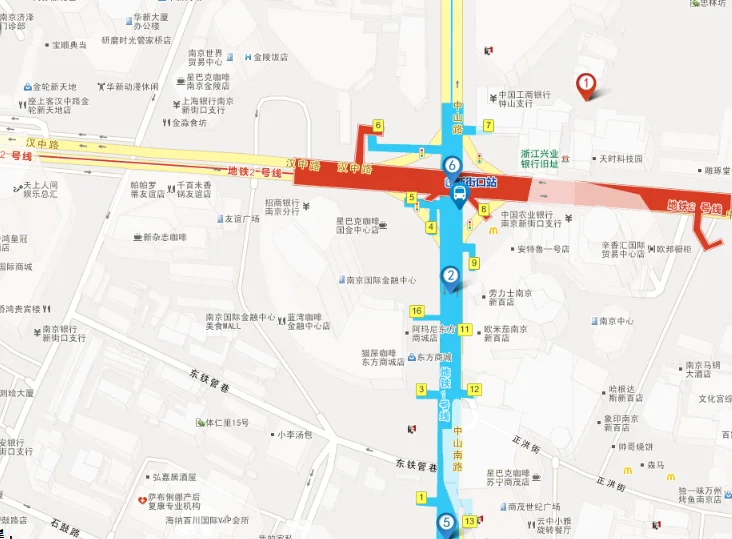 新街口地铁站几号出口出来时德基广场（金陵饭店地铁2号出口）