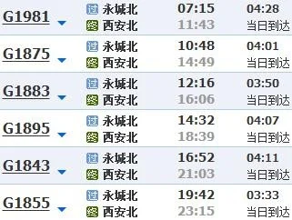 杭州东到永城北站高铁（西安到永城高铁时刻表）4