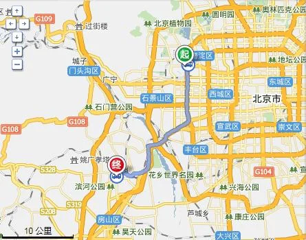 北京地铁16号线到南宫五洲植物乐园地铁线路（丰台南宫地铁站）1
