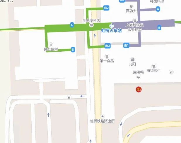 地铁2号线路虹桥火车站有哪几个出口（昆明虹桥地铁站出口图）1