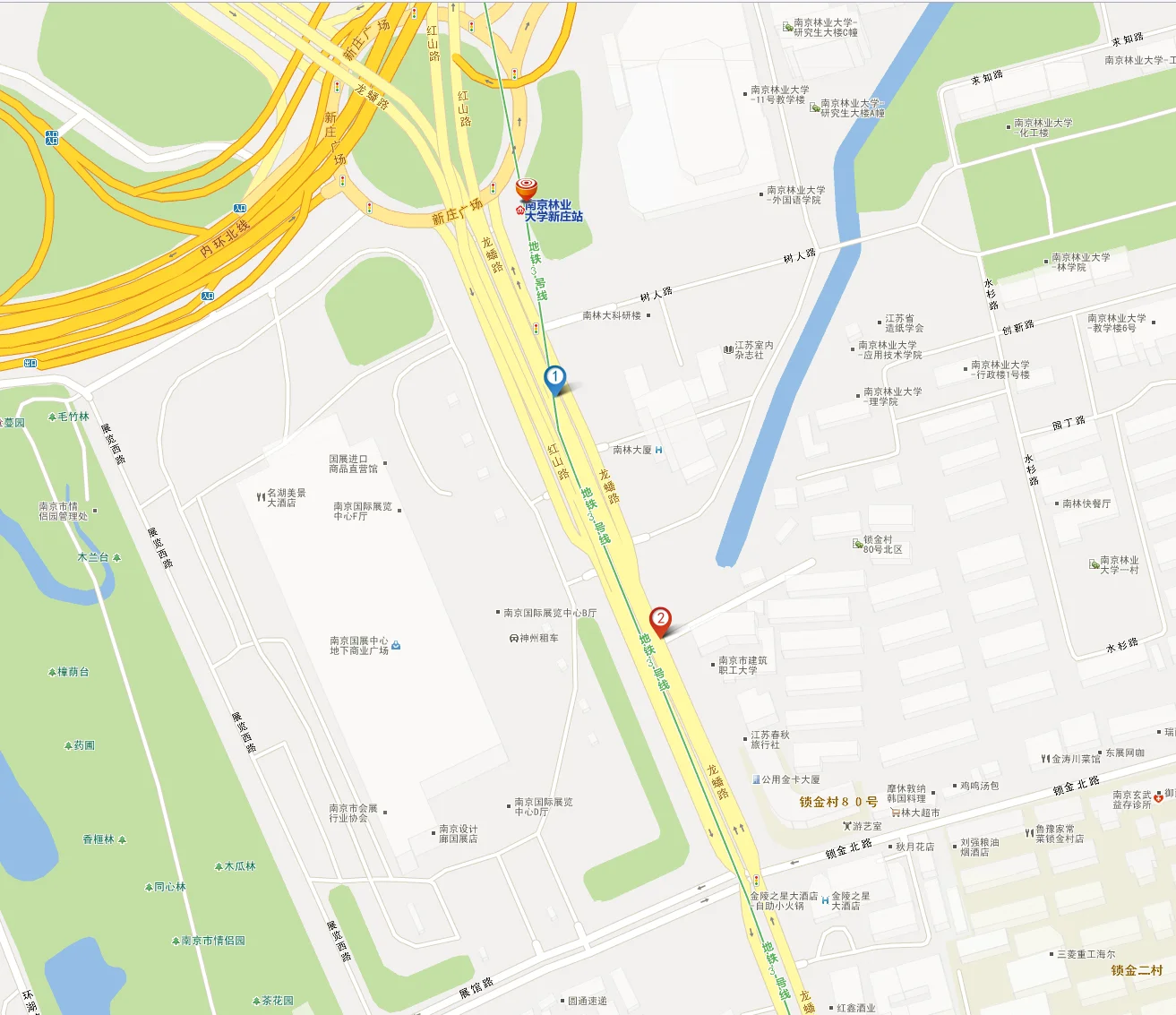 南京新庄地铁站乘地铁3号线到江北弘阳广场在哪个站下最近（新庄广场地铁站）