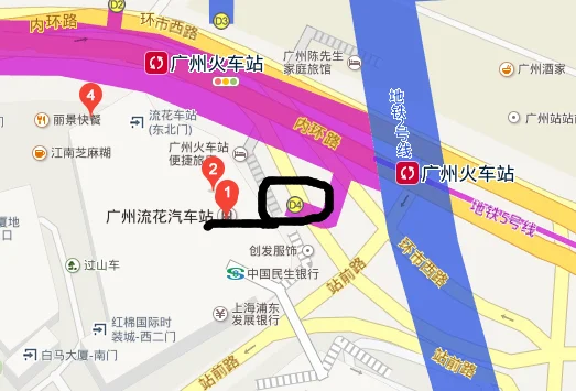 广州火车站的5号线地铁在什么位置（广州火车站地铁五号线）3