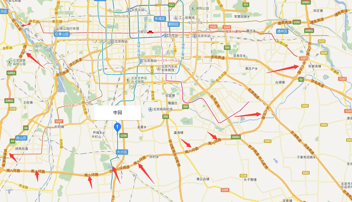 大兴黄村枣园地铁口在六环里吗（北京市大兴区枣园地铁站停车场）