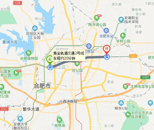 从曹冲站地铁能做到合肥南站需要多长（地铁2号线第一班到漕冲是什么时间）2