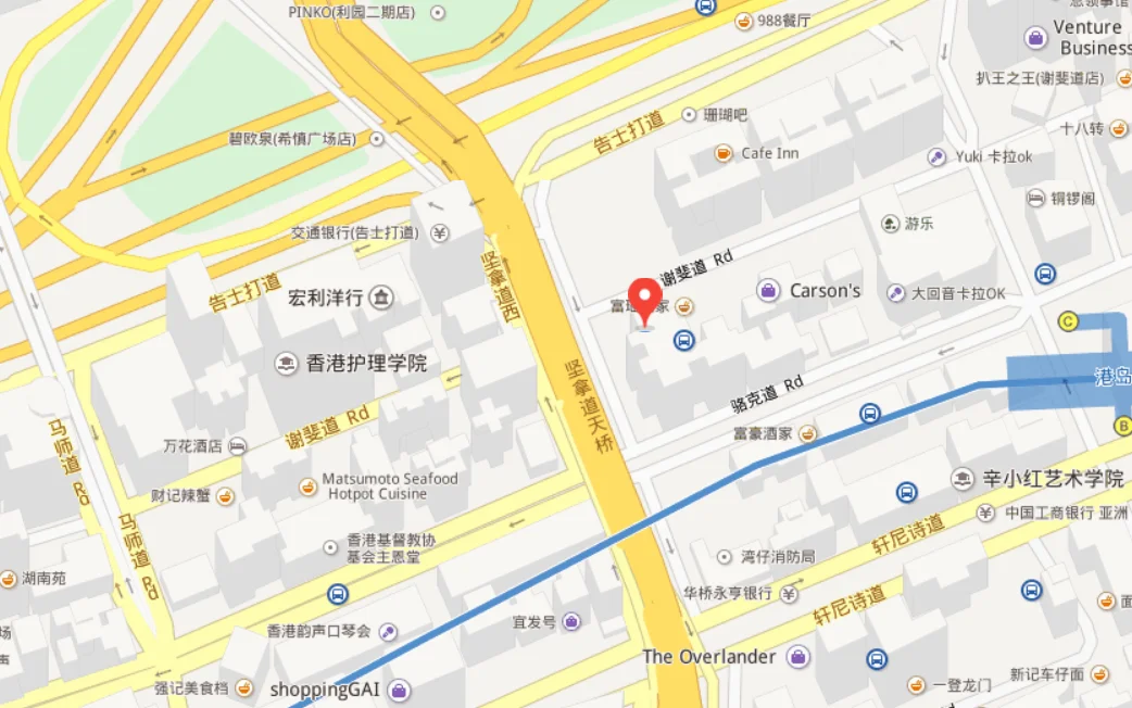 香港铜锣湾哪里有一兰拉面具体地址我从铜锣湾酒店出发 具体路线（铜锣湾一兰拉面地铁站）1
