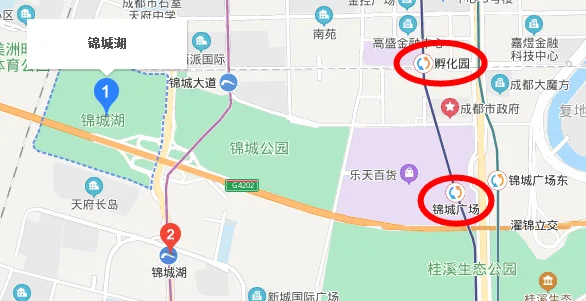 成都坐一号线地铁去环球中心在哪个站下(锦城广场地铁站到上郡)1