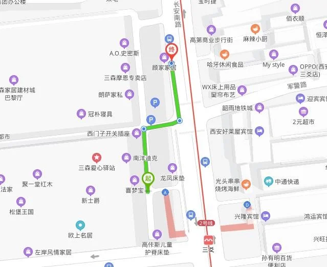 西安地铁三爻站到纺织城怎么走（三爻地铁几号出口到杜城）3